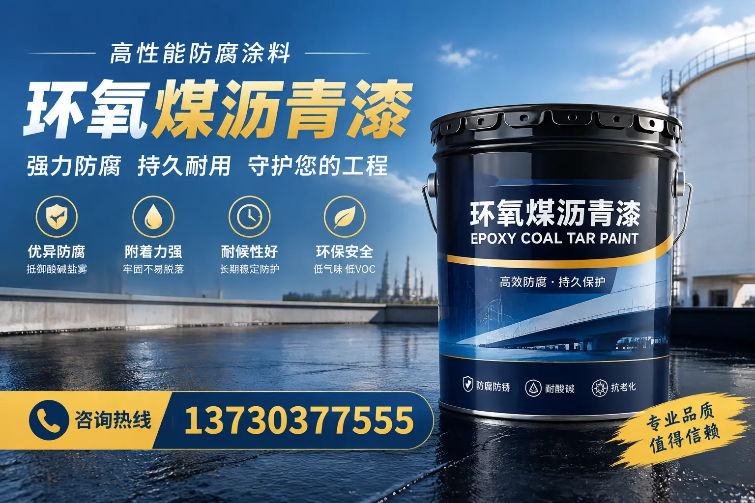 环氧煤沥青漆的耐久性分析，适合天门的使用场景
