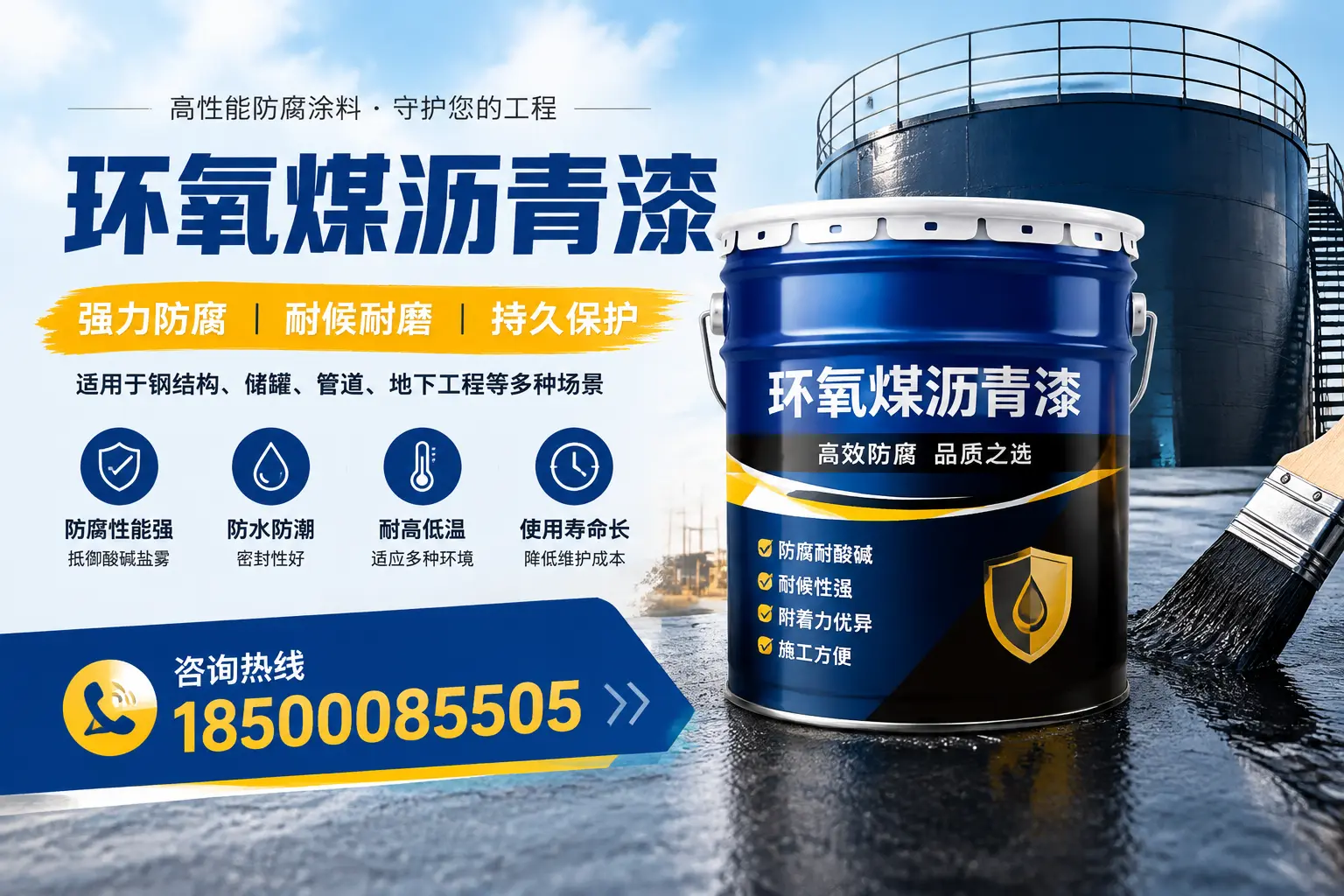 环氧煤沥青漆在工业中的应用，天门企业的选择